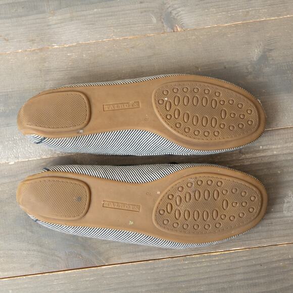 Talbots Seersucker Striped Driving Loafers Size 8 M Moccasins - Picture 4 of 13